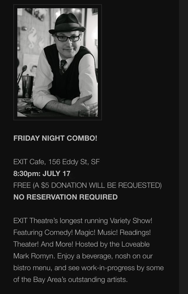Friday Night Combo at the Exit Theatre
